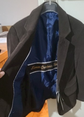 Kahverengi Erkek Çocuk Kadife Süet Düğmeli Ceket 5/6 yaş - Görsel 3