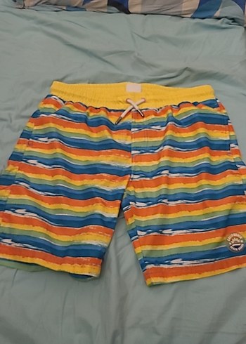 Uspa 12 yaş Çocuk Renkli Tie-Dye Desenli Mayo Şortu