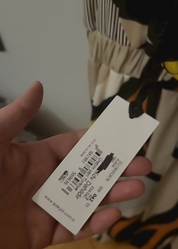 Ipekyol 42 beden desenli V Yaka Salaş Uzun Elbise - Görsel 4