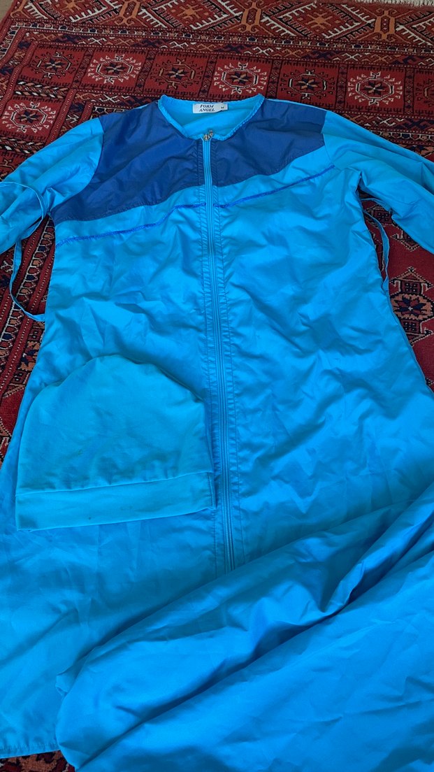 Mayo Mavi Kapüşonlu Uzun birkini - Görsel 2