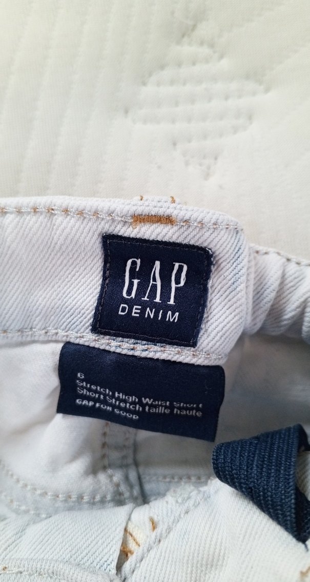 Kız Çocuk Beyaz Batik Desen Denim Şort - Görsel 2