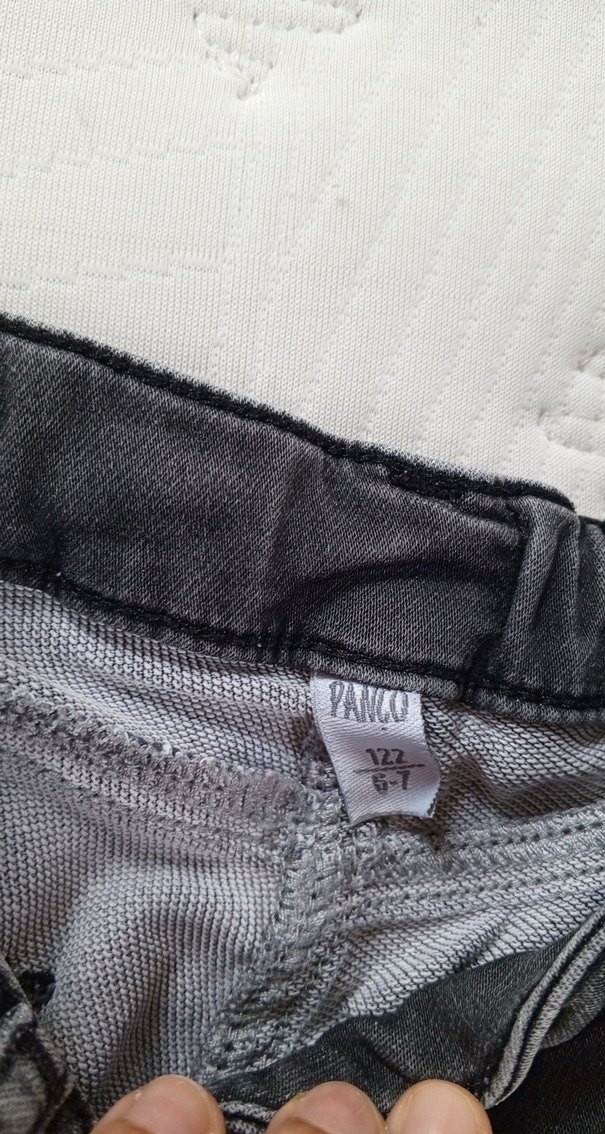 Kız Çocuk Siyah Baskılı Denim Şort - Görsel 2