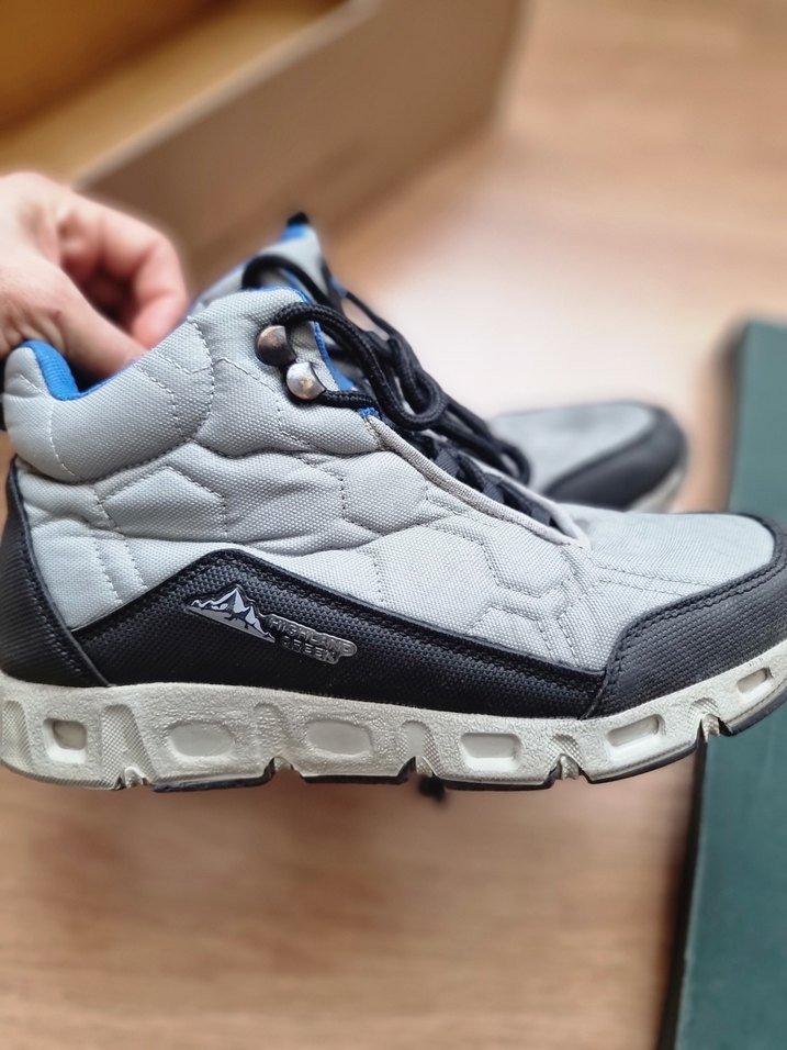 Gri Erkek Çocuk Sneakers Velcro Bantlı - Görsel 2