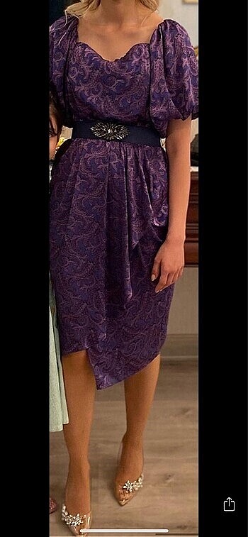 Mor gece elbisesi - Görsel 2
