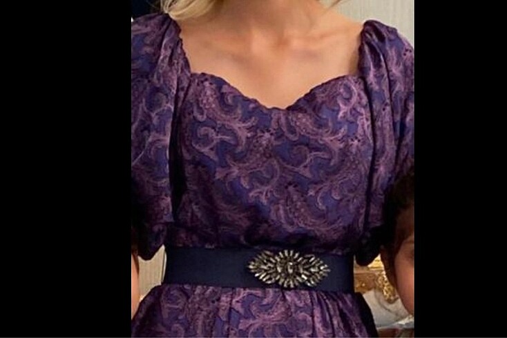 Mor gece elbisesi - Görsel 4