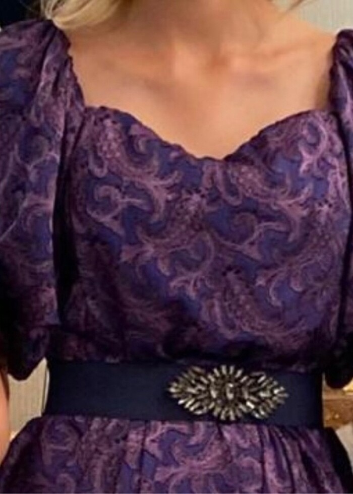 Mor gece elbisesi - Görsel 4