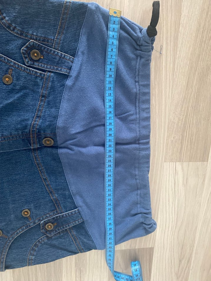 Fermuarlı Mavi Denim Hamile Eşofmanı - Görsel 4