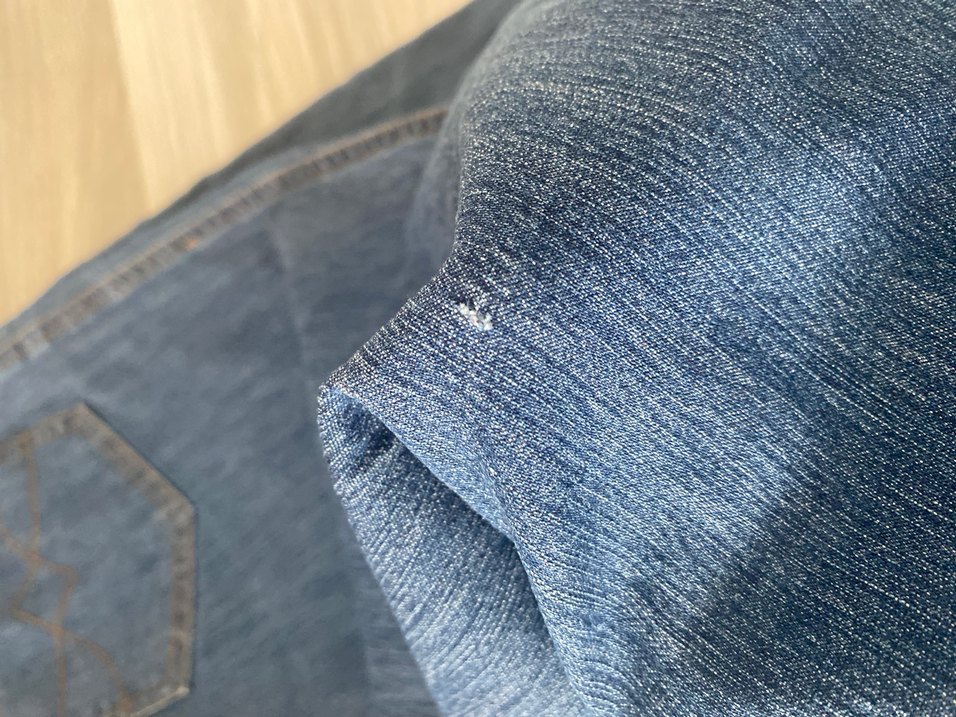 Fermuarlı Mavi Denim Hamile Eşofmanı - Görsel 5