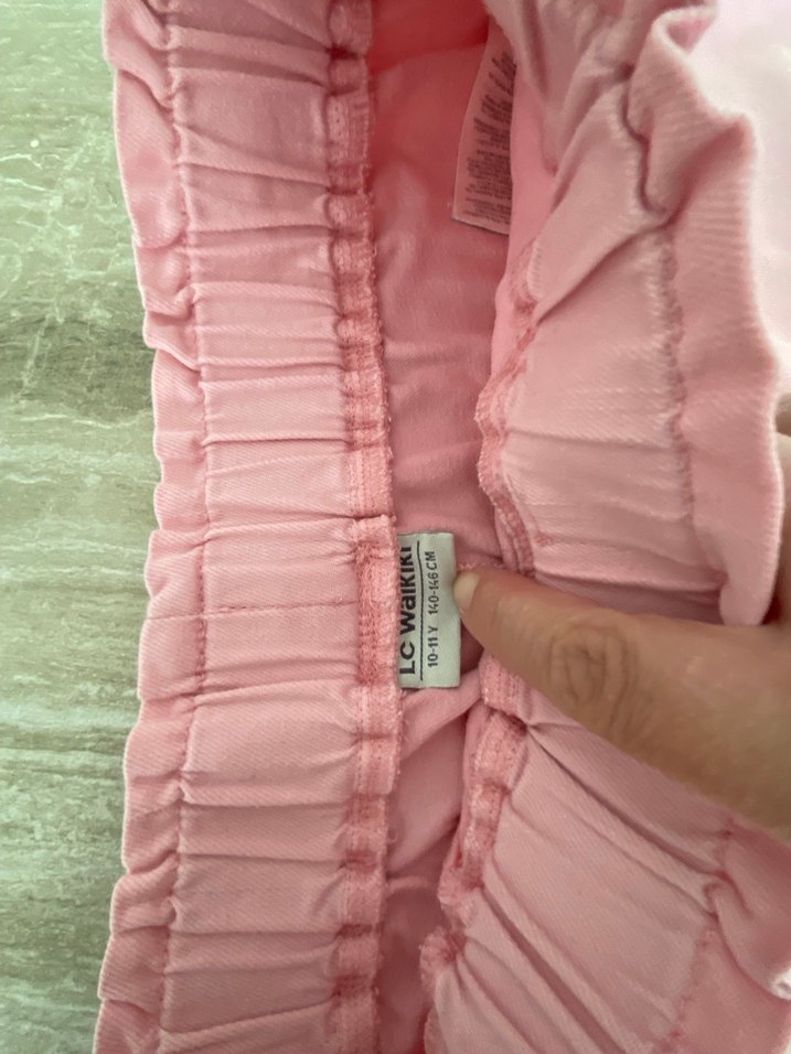 Pembe Midi Kız çocuk Kot Pantolon - Görsel 3