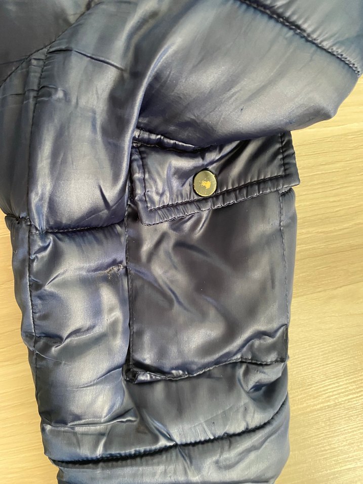 Kürklü Lacivert Kadın Kış Montu - Görsel 4