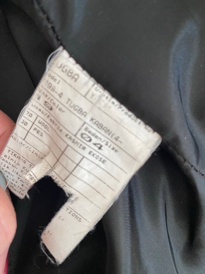 Düğmeli Mor Midi Kaban - Görsel 3