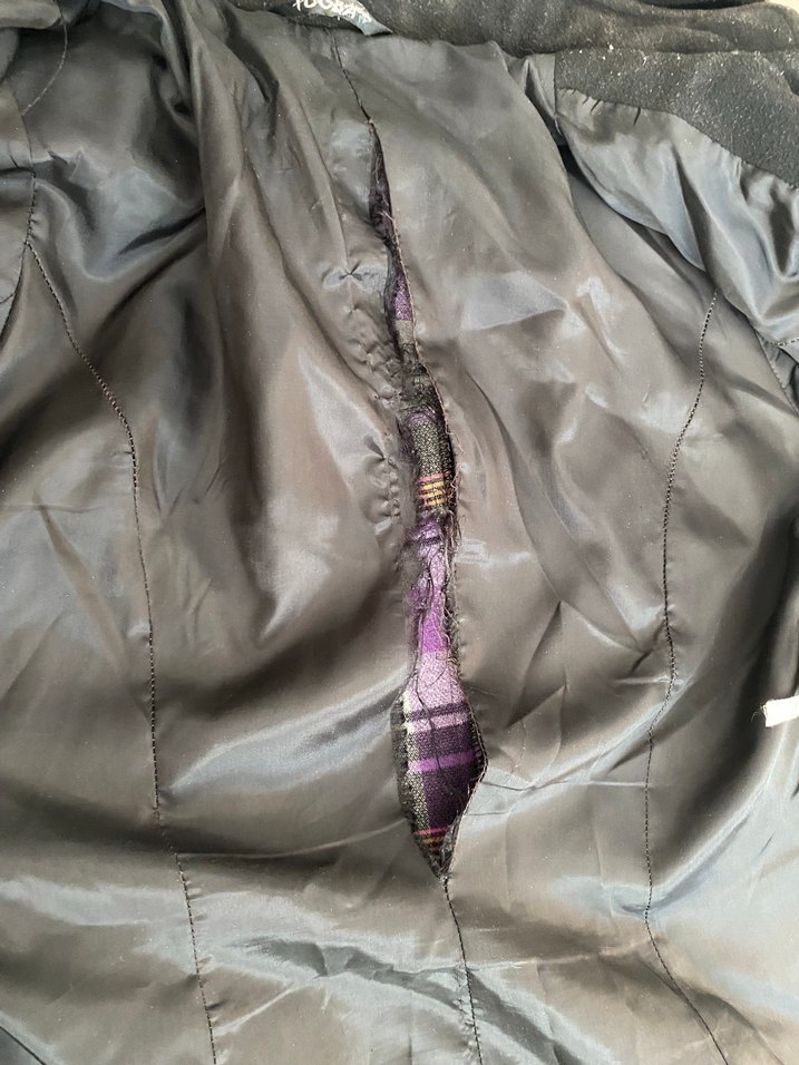 Düğmeli Mor Midi Kaban - Görsel 5