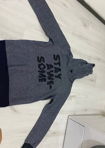 Diğer Gri Kapüşonlu Sweatshirt