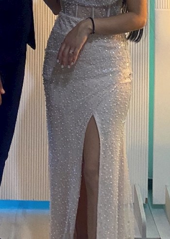 Taşlı Abiye Elbise Söz Nişan Elbisesi