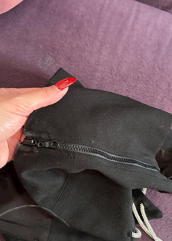 Beyyoğlu Butik Nakışlı Siyah Midi Korset - Görsel 3