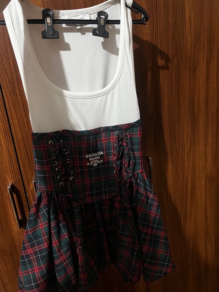 Sagaza Ekose Elbise - Görsel 3