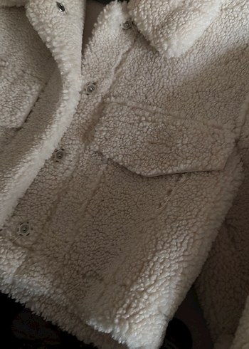 Zara Teddy Crop Krem Mont - Görsel 4