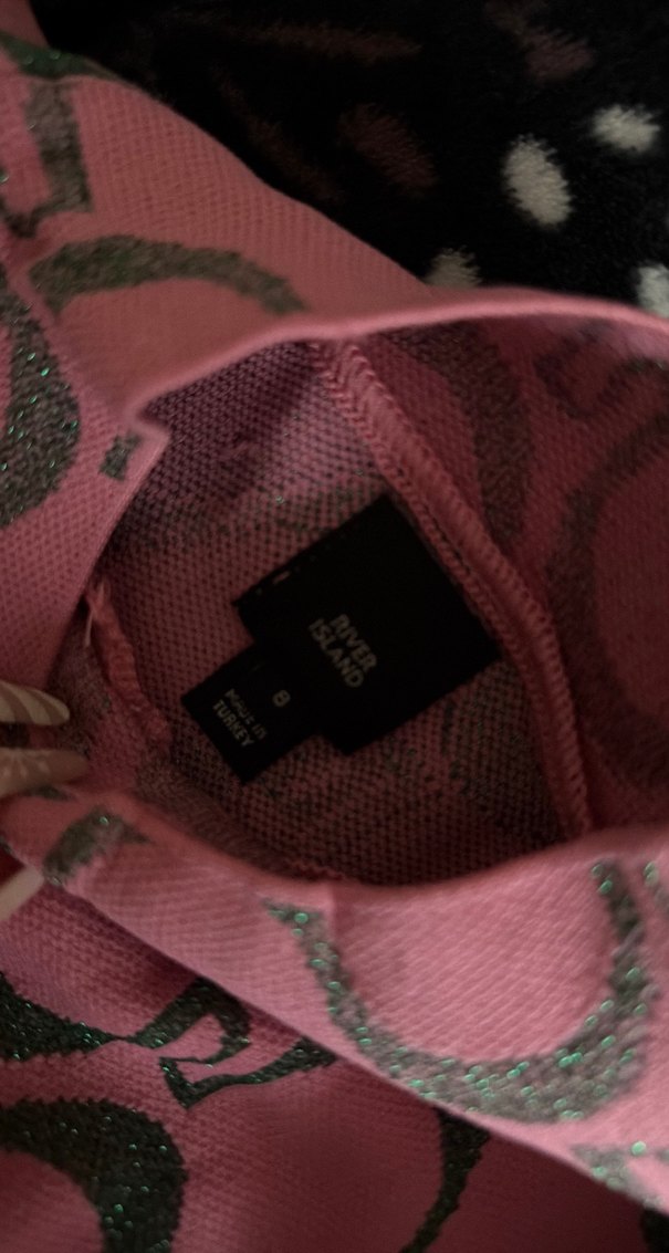 Pembe Yılan Desenli Uzun Kollu Triko Elbise - Görsel 2