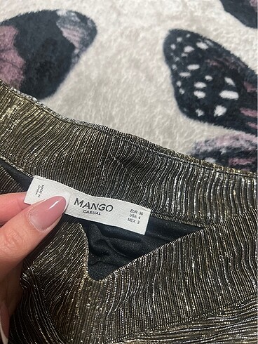 s Beden Mango asimetrik mini etek