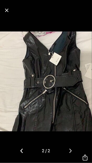 Bershka Deri elbise