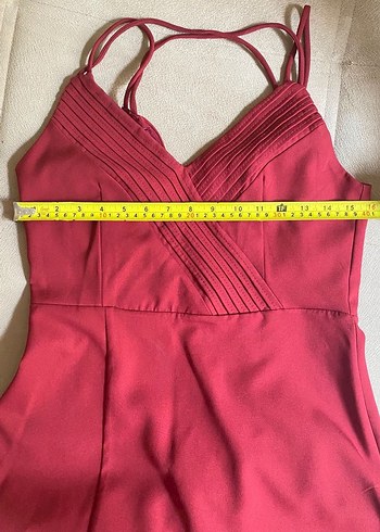 Elbise bordo - Görsel 3