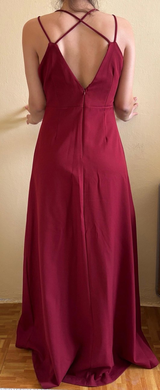 Elbise bordo - Görsel 2