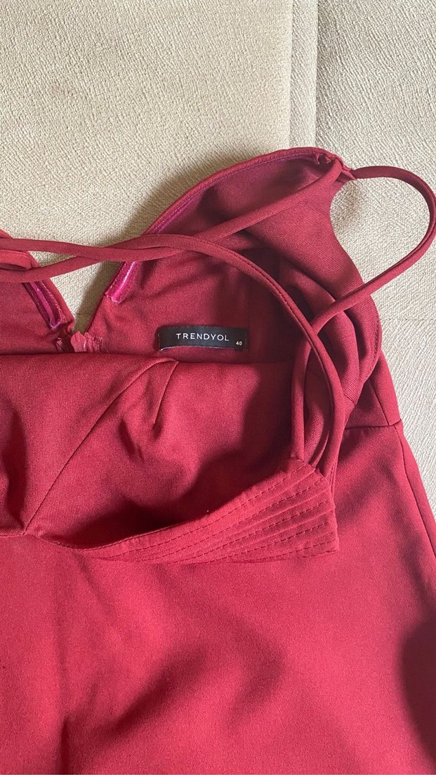 Elbise bordo - Görsel 5