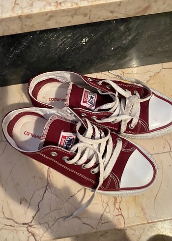 Bordo Converse Kadın Spor Ayakkabı