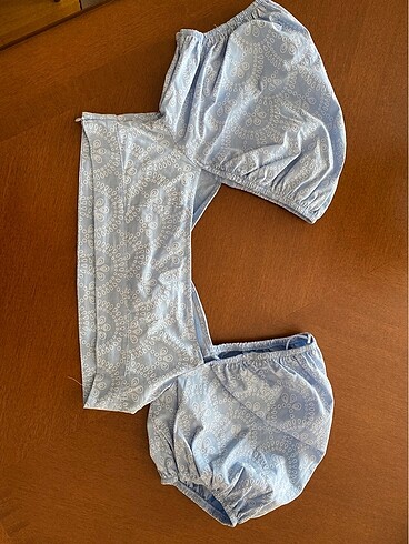 40 Beden mavi Renk Koton crop