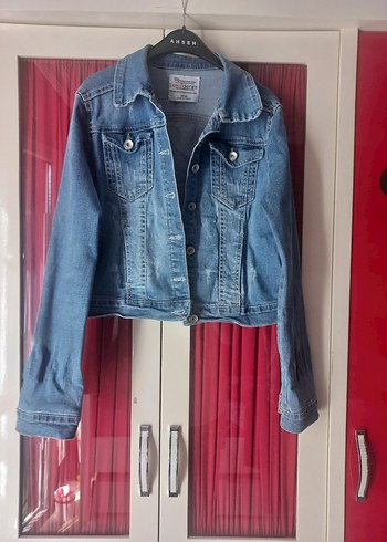 Düğmeli Mavi Kadın Ceket - Görsel 3