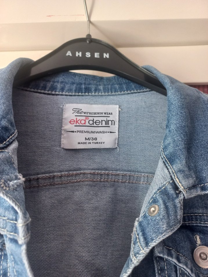 Düğmeli Mavi Kadın Ceket - Görsel 2