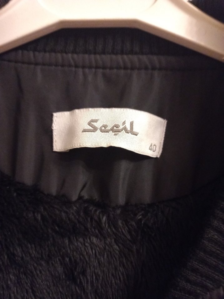 Kadın Siyah Midi Fermuarlı Ceket - Görsel 4