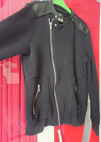 Erkek Siyah Deri Biker Ceket - Görsel 2