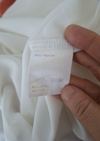 Nakışlı Beyaz Hamile Tişörtü - Görsel 4