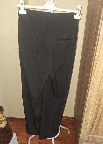 Kadın Siyah Uzun Kumaş Pantolon - Görsel 4