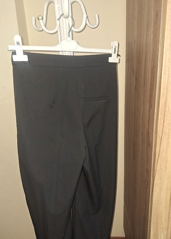 Kadın Siyah Uzun Kumaş Pantolon - Görsel 5