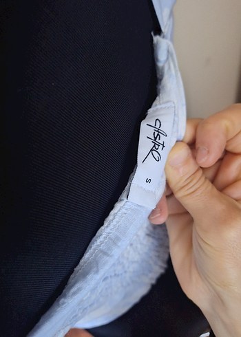 Mavi Beyaz Çiçek Desenli Mini Bustiyer - Görsel 5