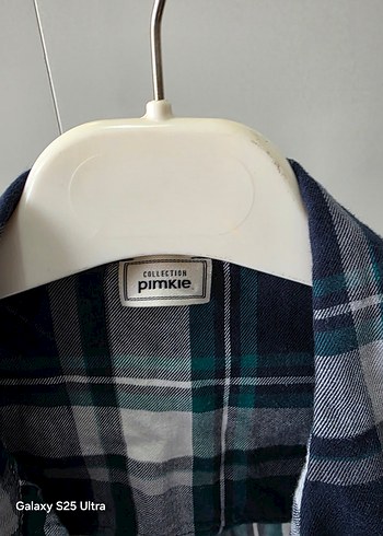 Primark Kadın Gri Ekose Uzun Kollu Gömlek