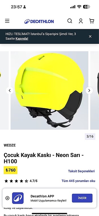 Beden Decathlon bısıklet kaskı