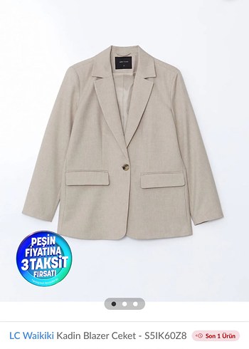 LC Waikiki Bej Kadın Blazer Ceket