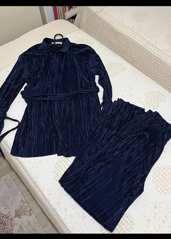 Zara Lacivert Uzun Kollu Kadın Tulum