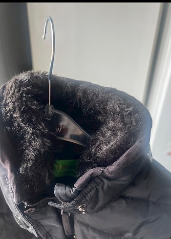 Çocuk mont Kürklü Siyah Kışlık - Görsel 2