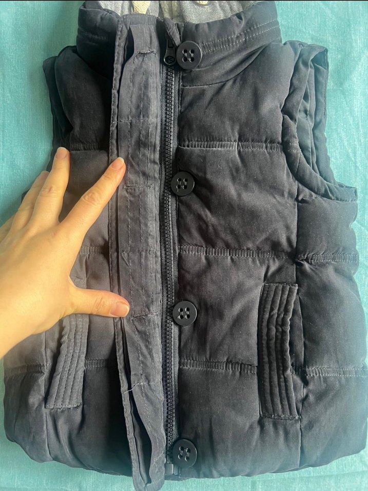 Erkek Çocuk Gri Kapüşonlu Fermuarlı Yelek - Görsel 2