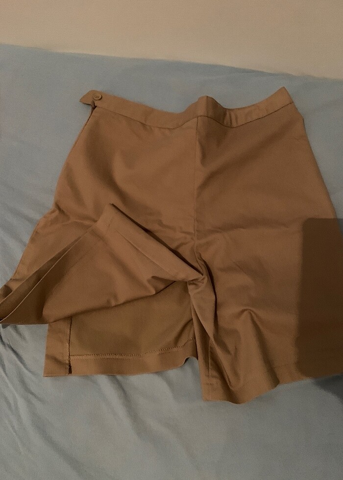 Camel renk okul şort eteği - Görsel 2