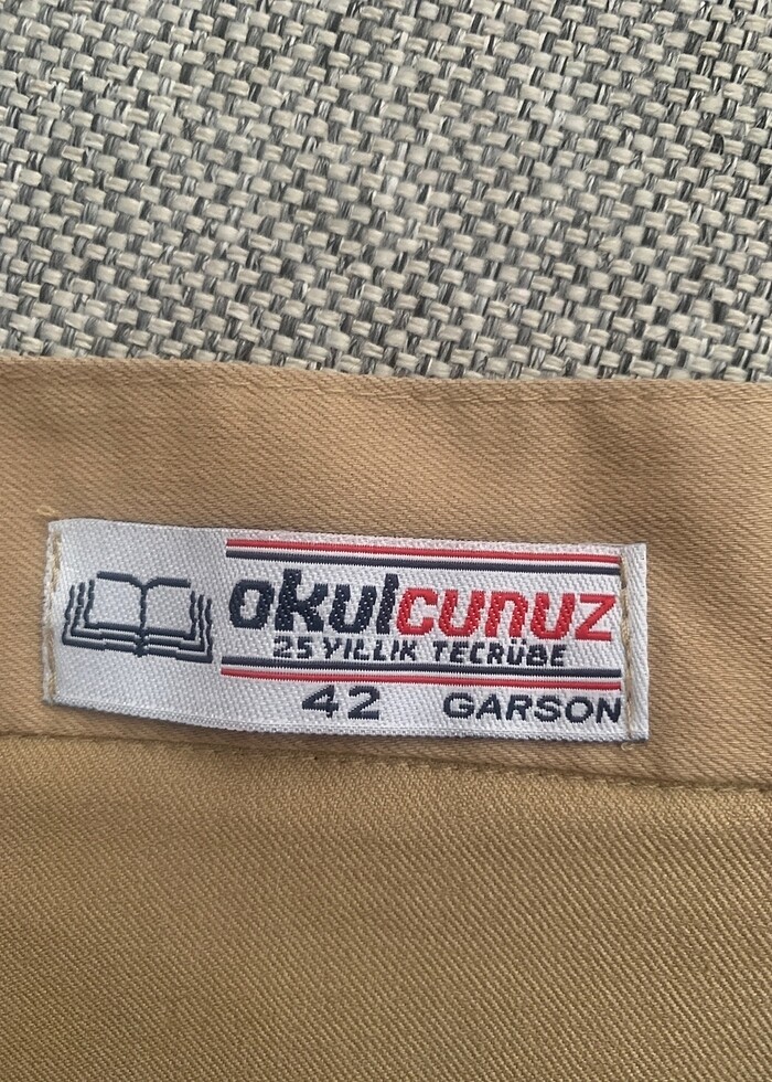 Camel renk okul şort eteği - Görsel 3