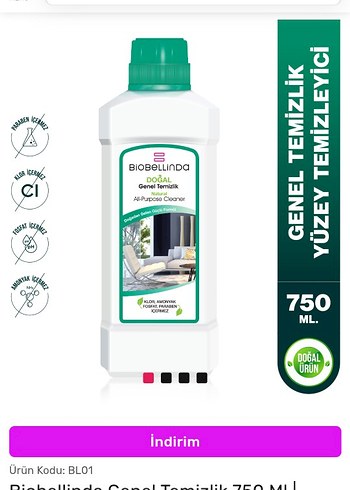 Bionatura Biobellinda genel temizlik -3x temizleyici