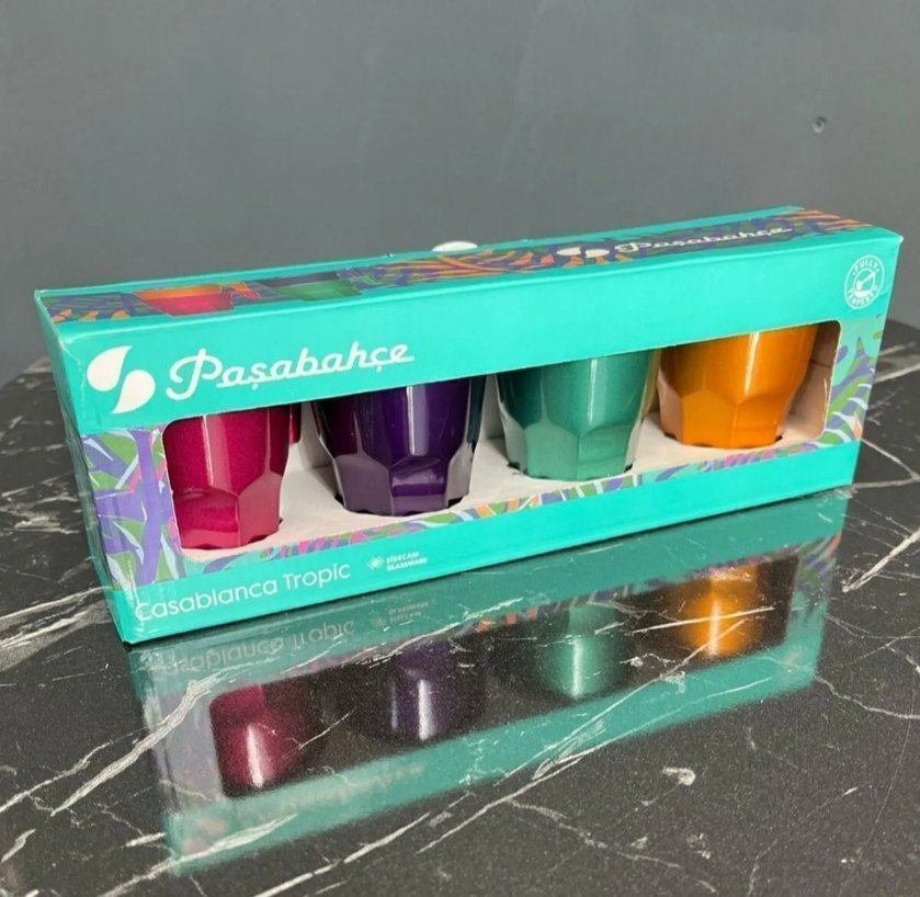 Renkli paşabahçe porselen fincan takımı - Görsel 2