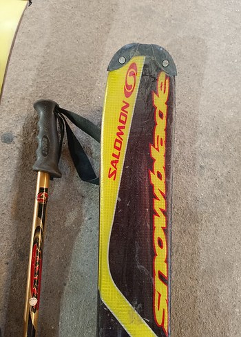 Çok Renkli Erkek Kayak Ayakkabısı ve Baston Seti - Görsel 2