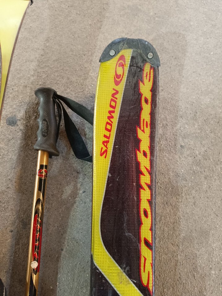 Çok Renkli Erkek Kayak Ayakkabısı ve Baston Seti - Görsel 2