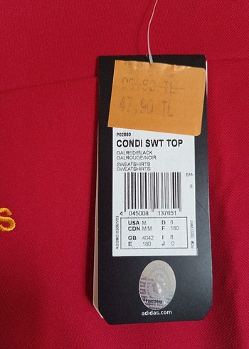 Erkek Kırmızı Uzun Kollu Spor Sweatshirt - Görsel 2